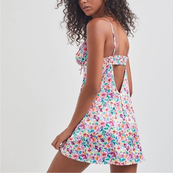 For Love and Lemons Watercolor Floral Dress - Picture 2 of 6